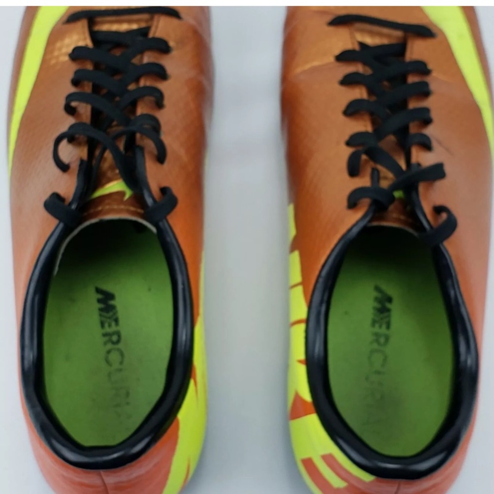 Nike Mercurial Orange Soccer Cleats  Mans Size 7.5 - Picture 6 of 10